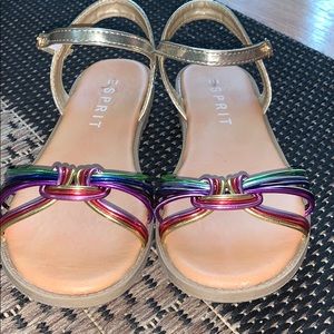E SPRIT rainbow girls sandals size 3